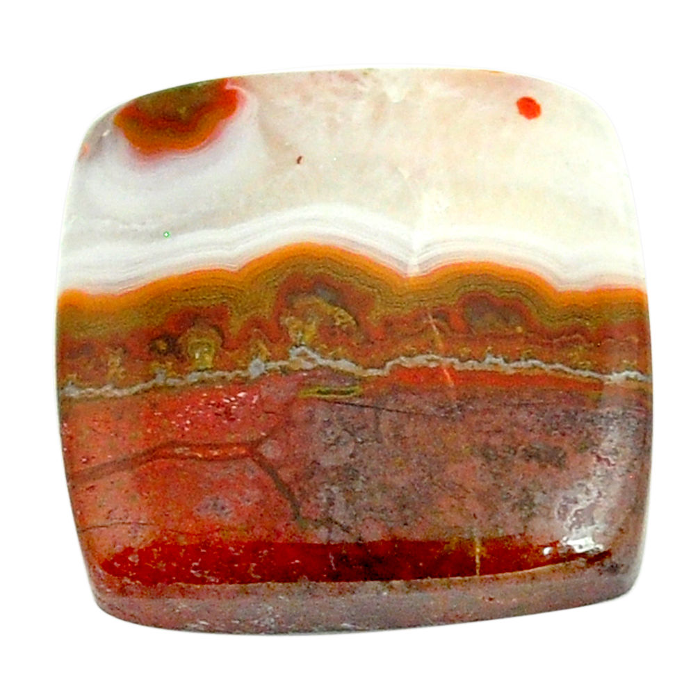 Natural 33.45cts moroccan seam agate brown 22x22mm cushion loose gemstone s22200