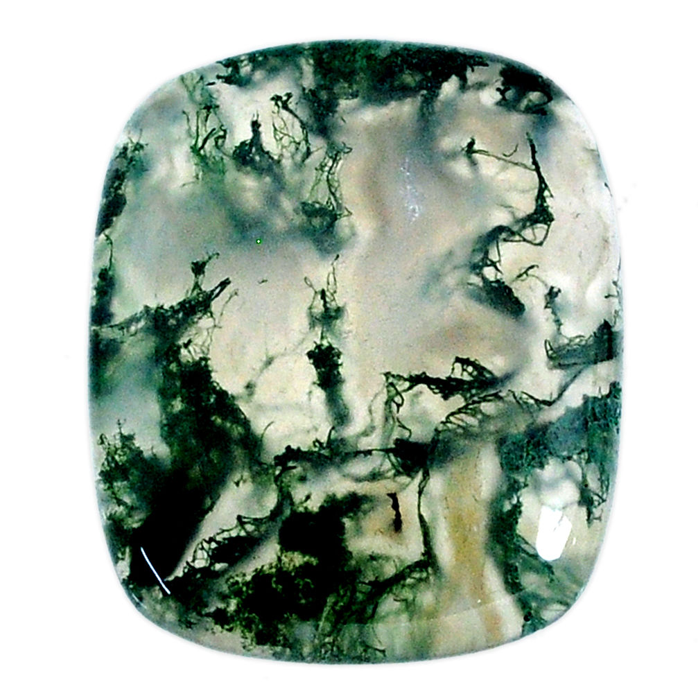 Natural 39.35cts moss agate green cabochon 29x23.5mm loose gemstone s20726