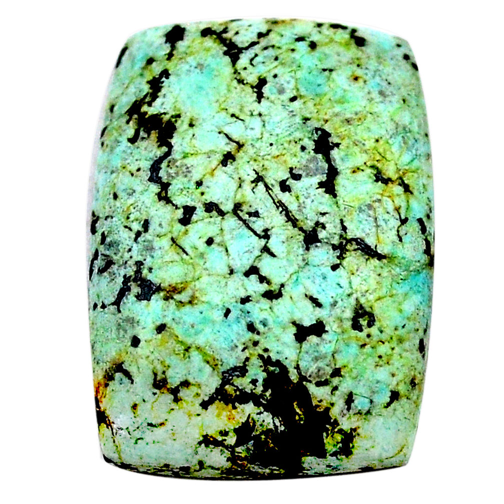 Natural 17.40cts norwegian turquoise green 23x16mm octagan loose gemstone s24018