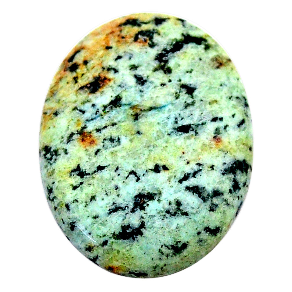 Natural 14.20cts norwegian turquoise green 23x17.5 mm oval loose gemstone s24032