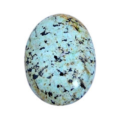 Natural 16.35cts norwegian turquoise green 24x17 mm oval loose gemstone s29704