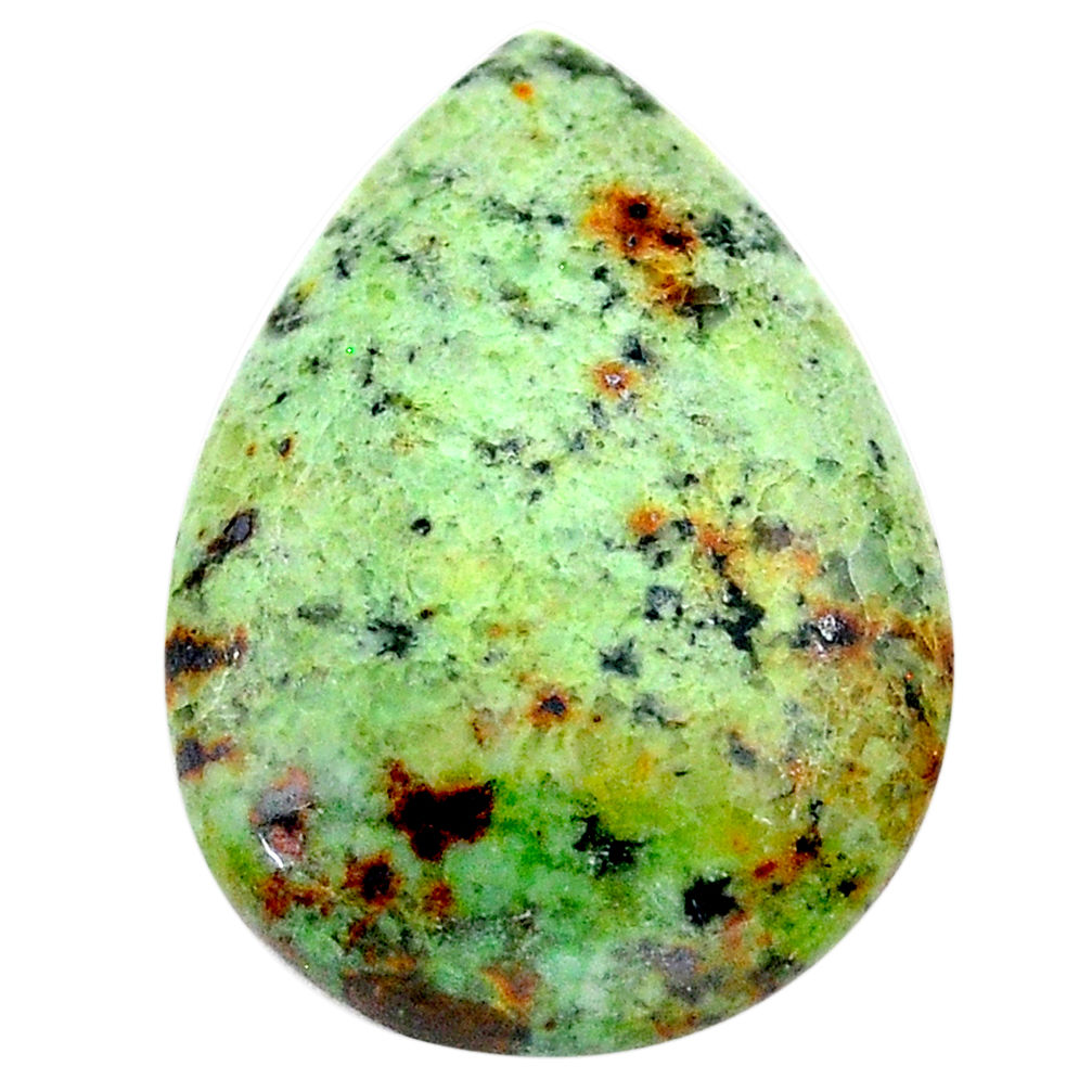 Natural 16.30cts norwegian turquoise green 25.5x18 mm pear loose gemstone s24035