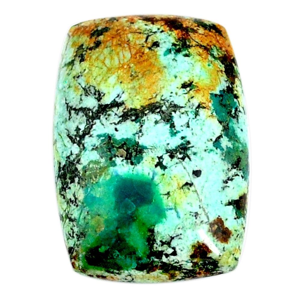 Natural 22.40cts norwegian turquoise green 26x17mm octagan loose gemstone s22264