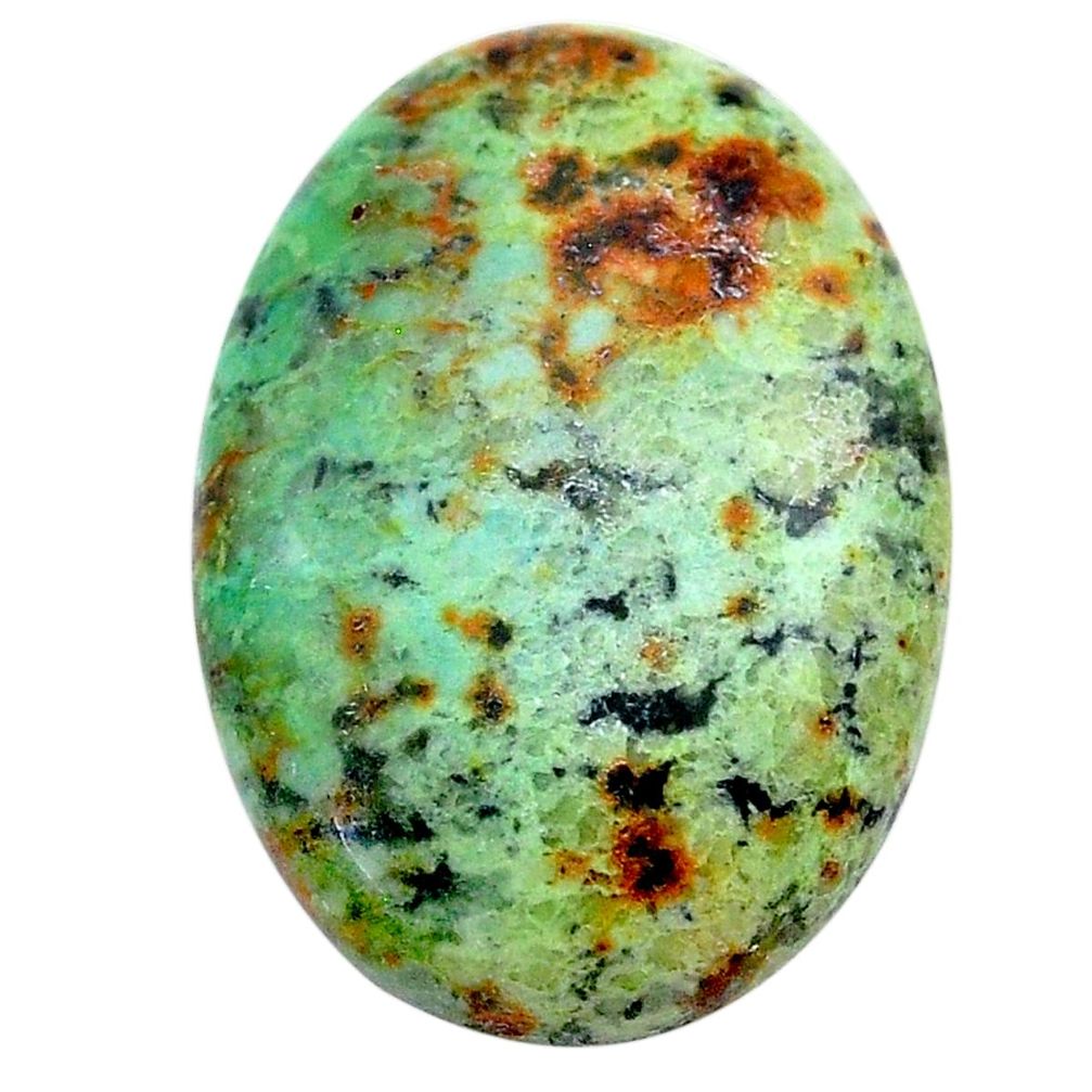 Natural 23.15cts norwegian turquoise green 27x19 mm oval loose gemstone s23989