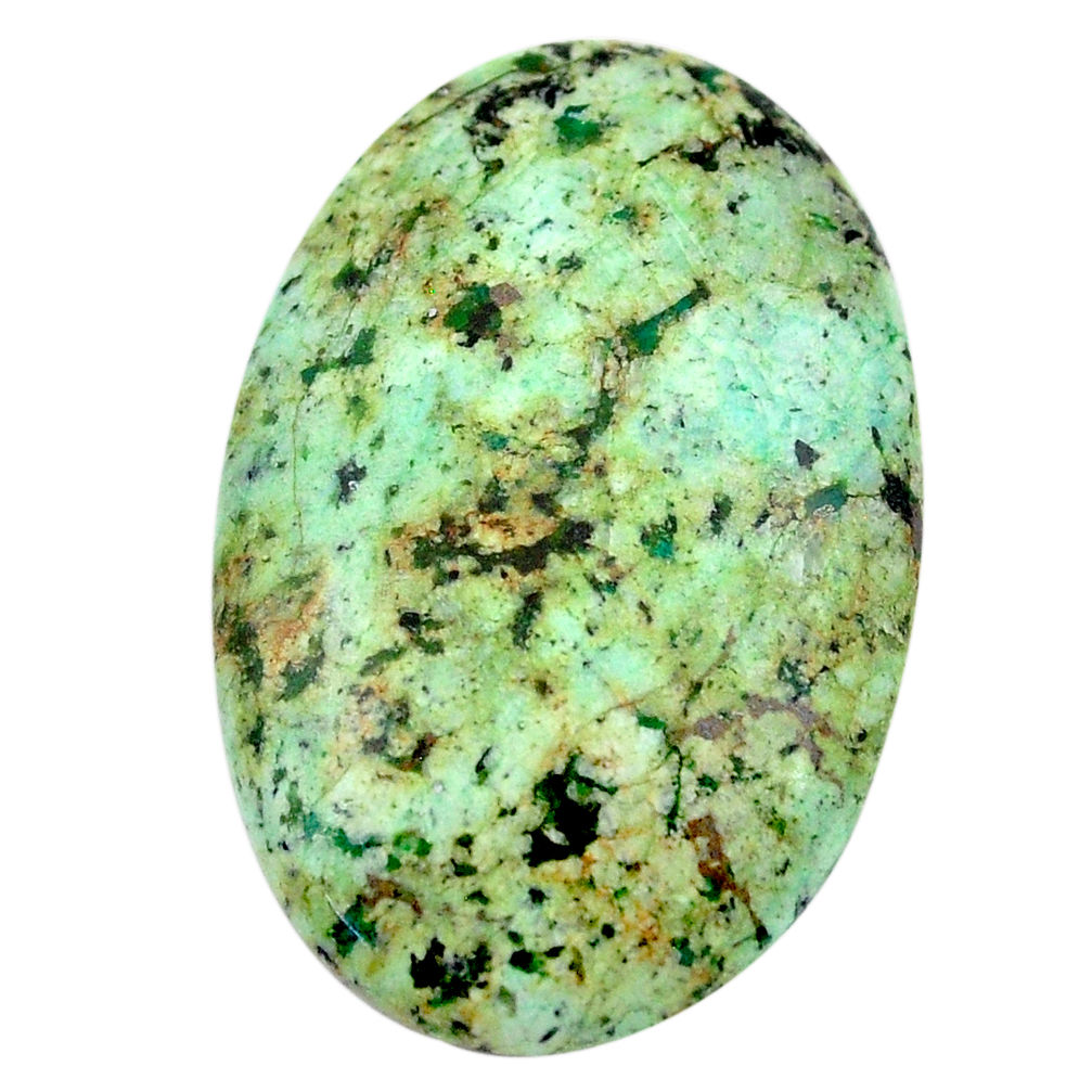Natural 26.30cts norwegian turquoise green 33x21 mm oval loose gemstone s23986