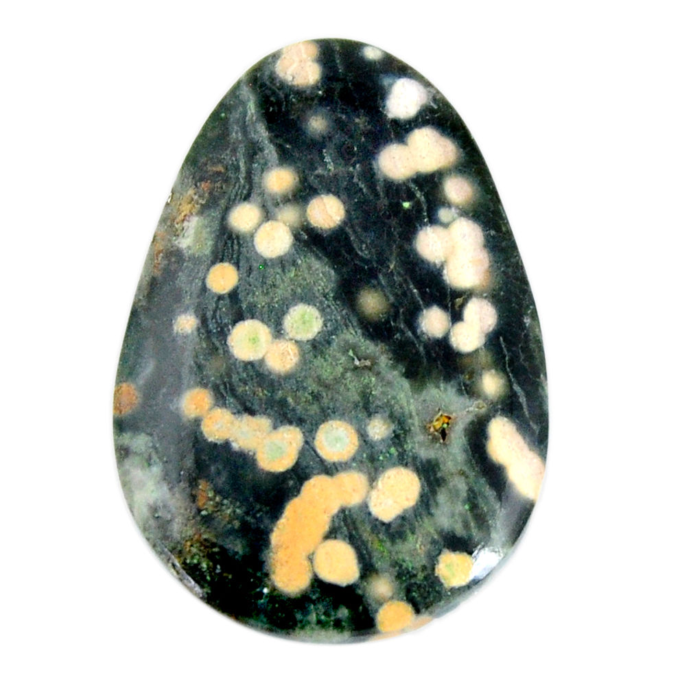 Natural 31.30cts ocean sea jasper (madagascar) 36x24 mm loose gemstone s19459