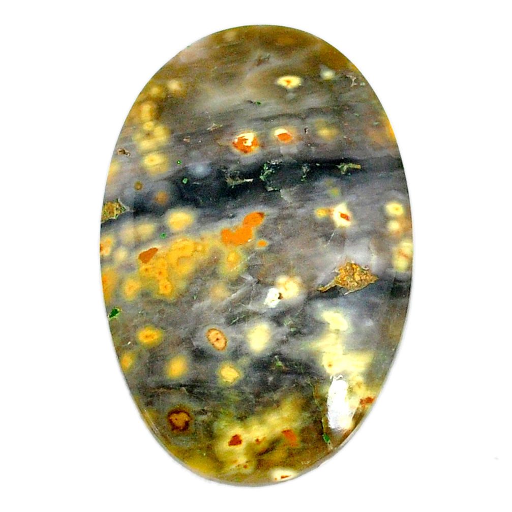 Natural 28.45cts ocean sea jasper cabochon 36x23.5 mm oval loose gemstone s21175