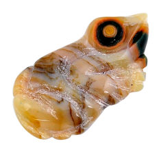 Natural 13.20cts ocean sea jasper carving 29x14 mm loose frog gemstone s30078