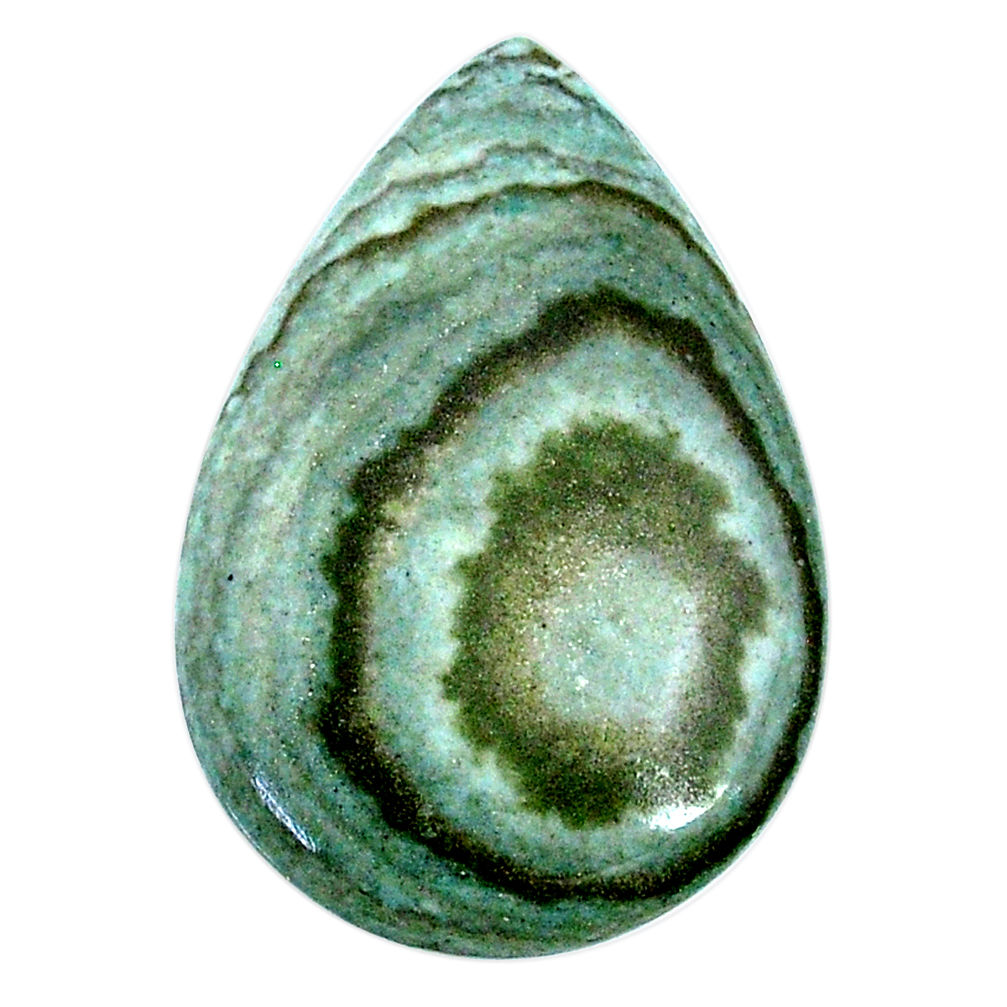 Natural 31.30cts opal green cabochon 34x23 mm pear loose gemstone s20575