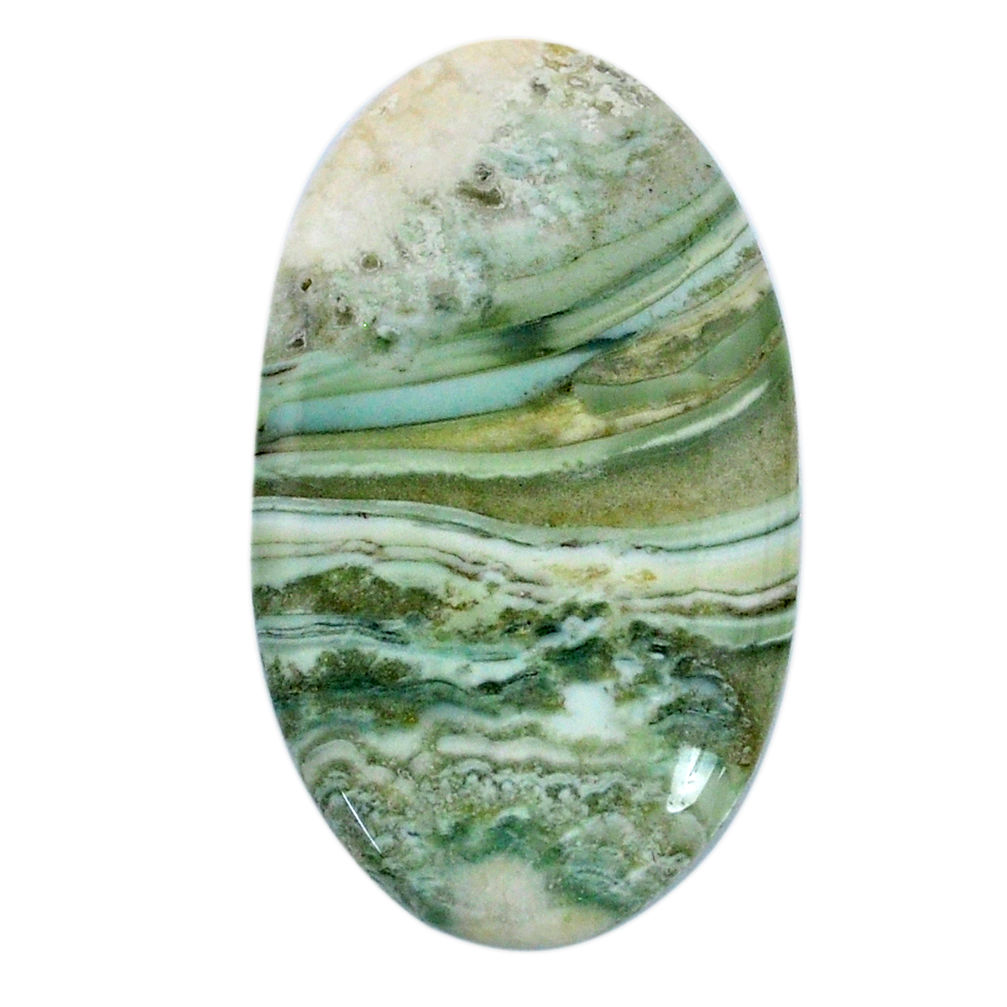 Natural 44.45cts opal green cabochon 42x24 mm oval loose gemstone s20565