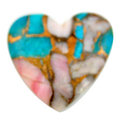 Natural 19.45cts opal in turquoise pink 25x24 mm heart loose gemstone s16146