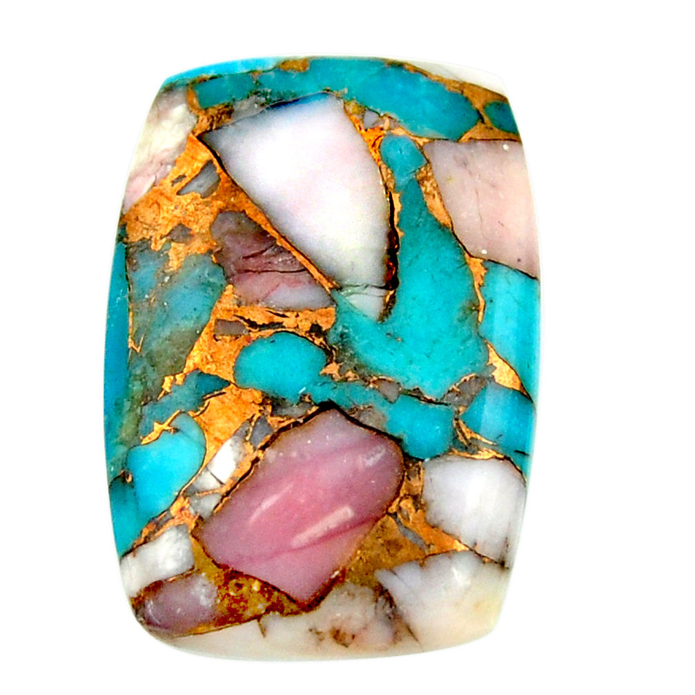 Natural 21.25cts opal in turquoise pink 26x18 mm octagan loose gemstone s16136