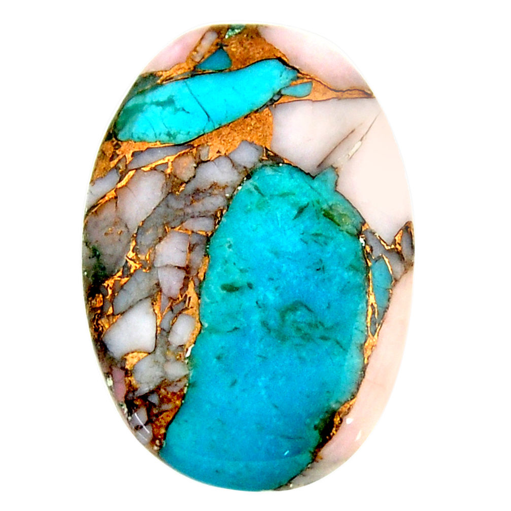 Natural 19.45cts opal in turquoise pink 27x18 mm oval loose gemstone s16130
