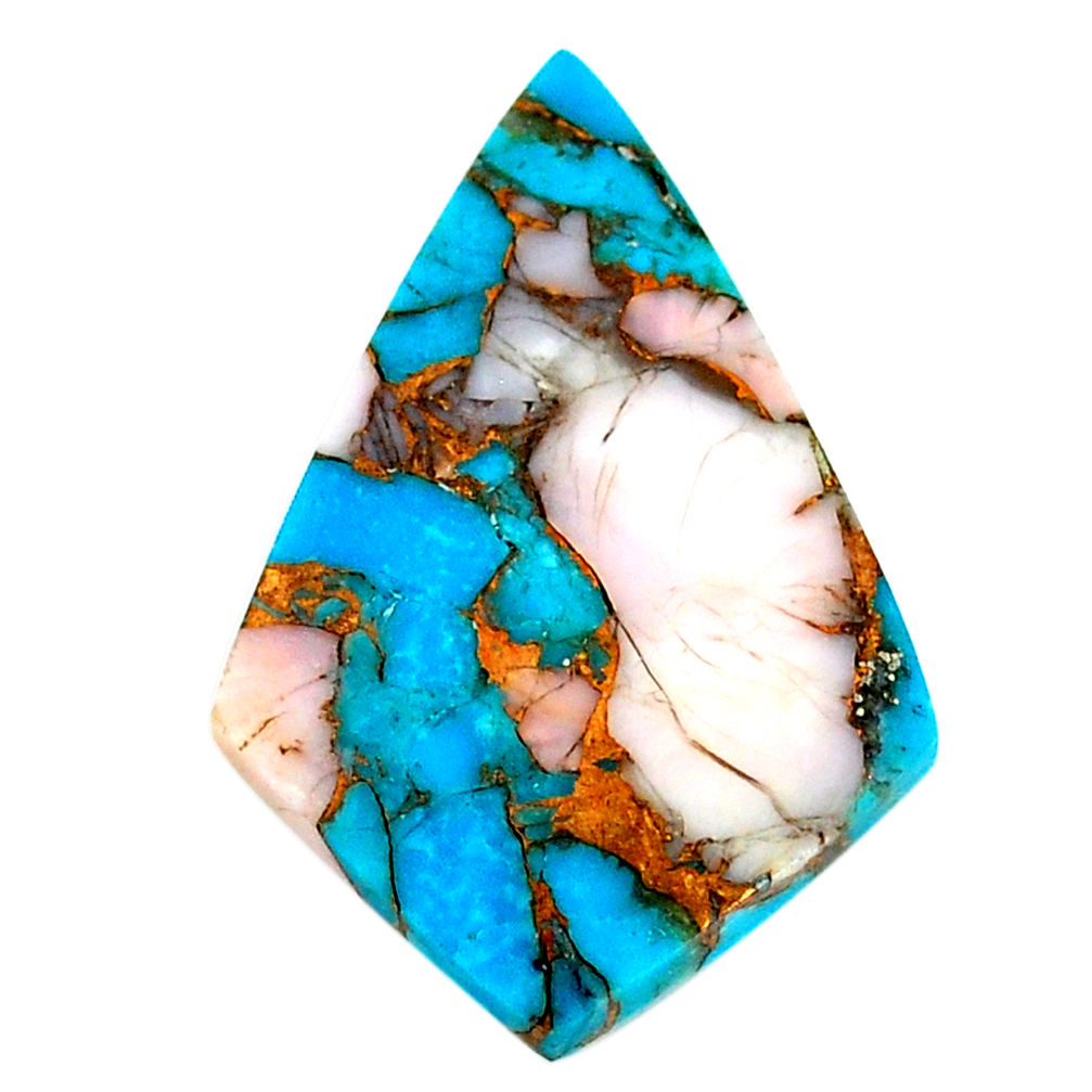 Natural 18.05cts opal in turquoise pink 33.5x22 mm fancy loose gemstone s21576