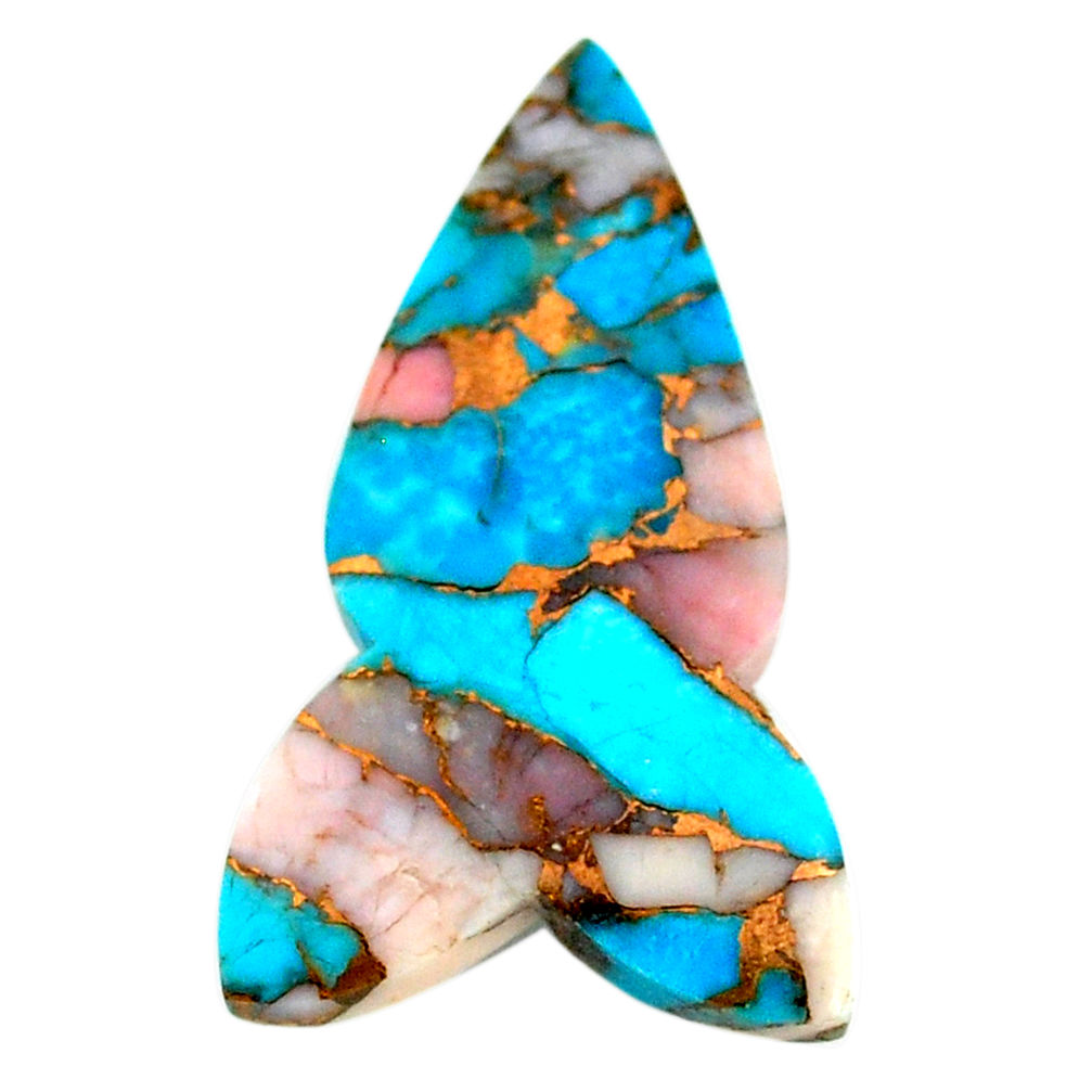 Natural 22.40cts opal in turquoise pink arrow 35x20 mm loose gemstone s21551
