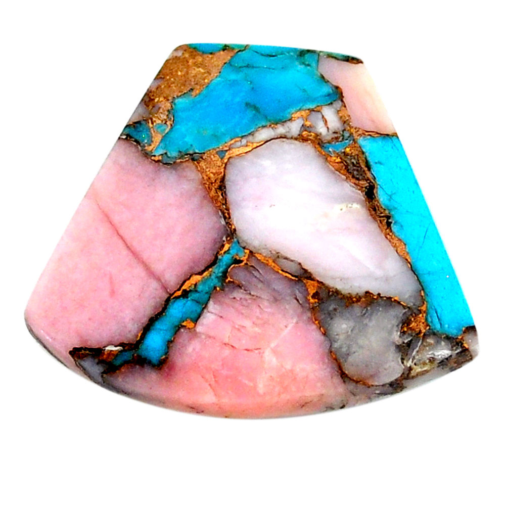 Natural 20.15cts opal in turquoise pink cabochon 27x23 mm loose gemstone s21567