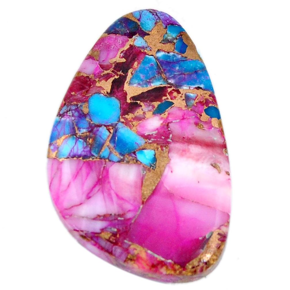 Natural 32.40cts opal in turquoise pink cabochon 33x20.5mm loose gemstone s19663
