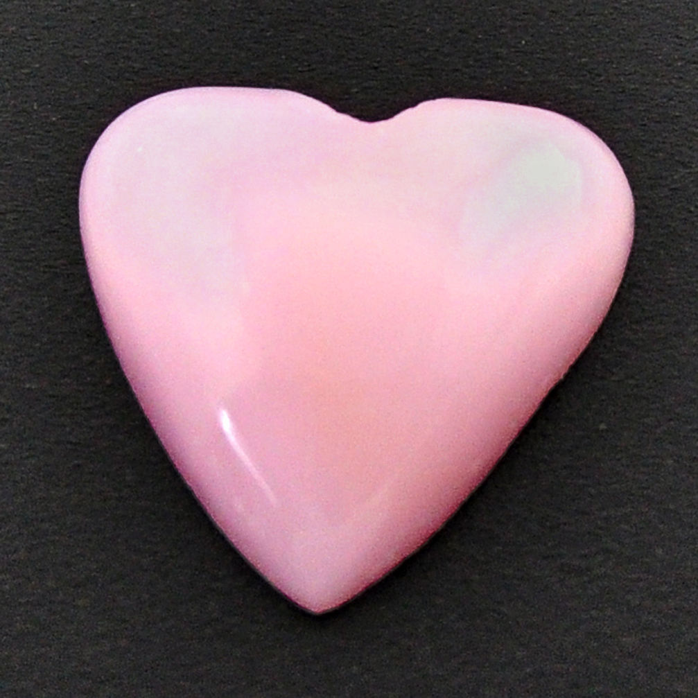 Natural 7.40cts opal pink cabochon 17x16.5 mm heart loose gemstone s17986