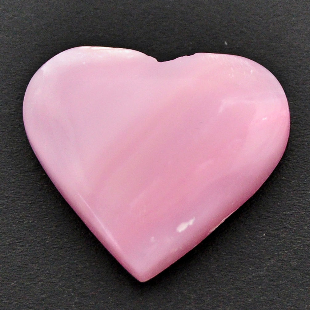 Natural 12.40cts opal pink cabochon 21x19 mm heart loose gemstone s17990