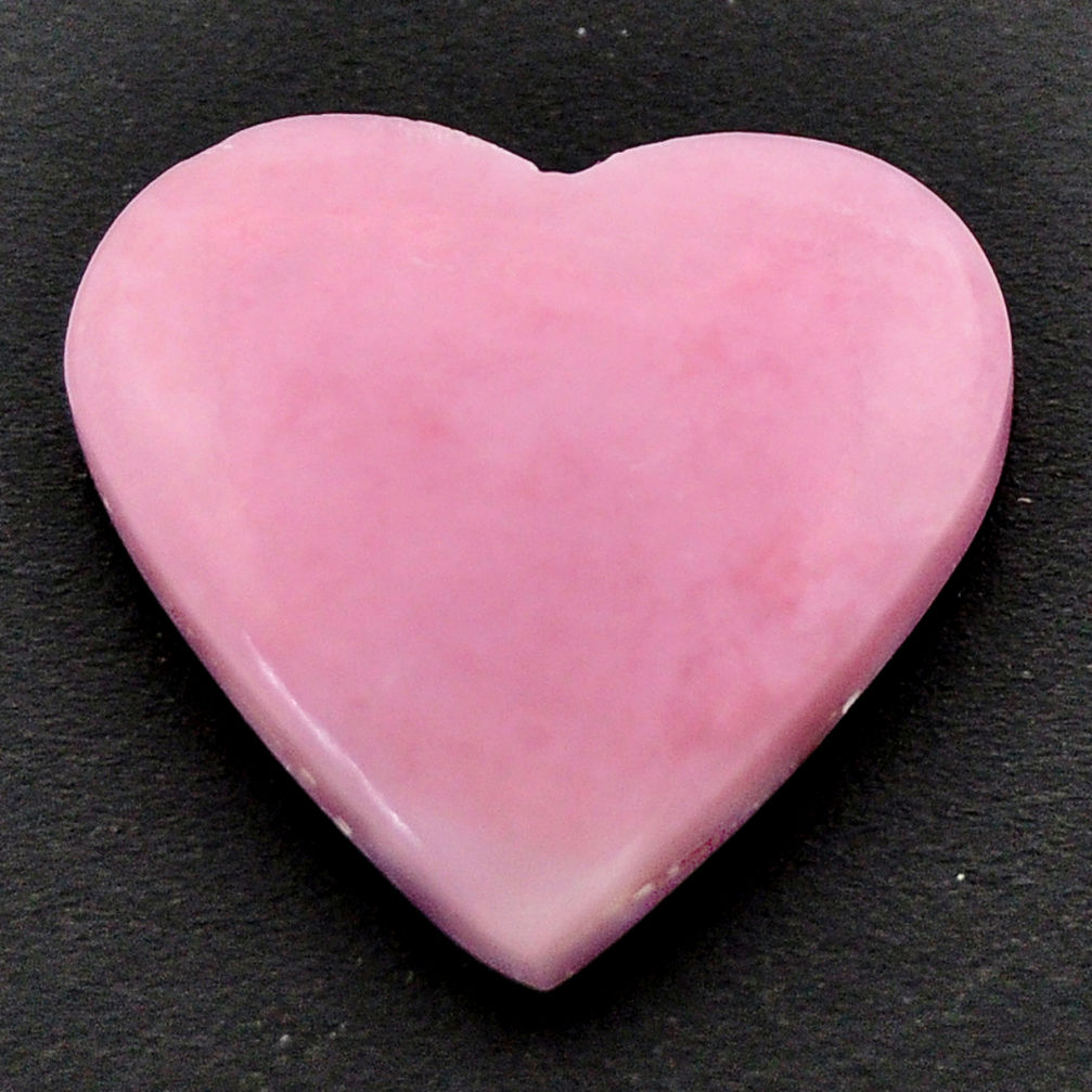Natural 12.40cts opal pink cabochon 21x19 mm heart loose gemstone s17996