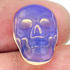 Natural 8.45cts opalite white carving 17.5x12 mm skull loose gemstone s18177