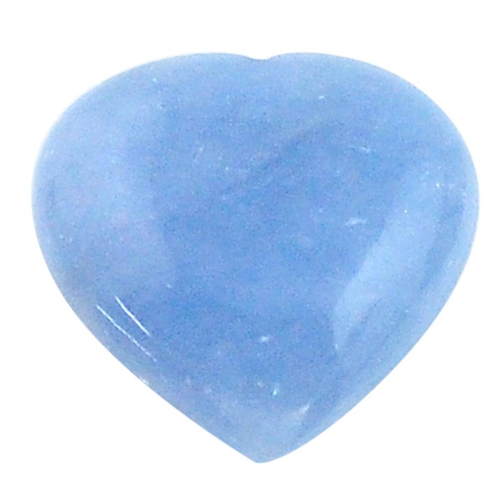 Natural 7.25cts owyhee opal blue cabochon 14x14 mm heart loose gemstone s23246