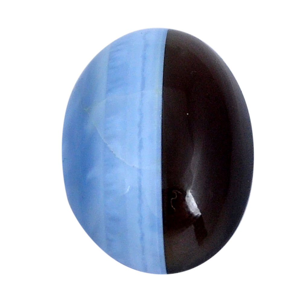 Natural 21.30cts owyhee opal blue cabochon 25x18 mm oval loose gemstone s29733