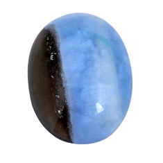 Natural 20.30cts owyhee opal blue cabochon 26x19 mm oval loose gemstone s29736