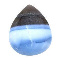 Natural 27.85cts owyhee opal blue cabochon 32x23.5 mm pear loose gemstone s26798