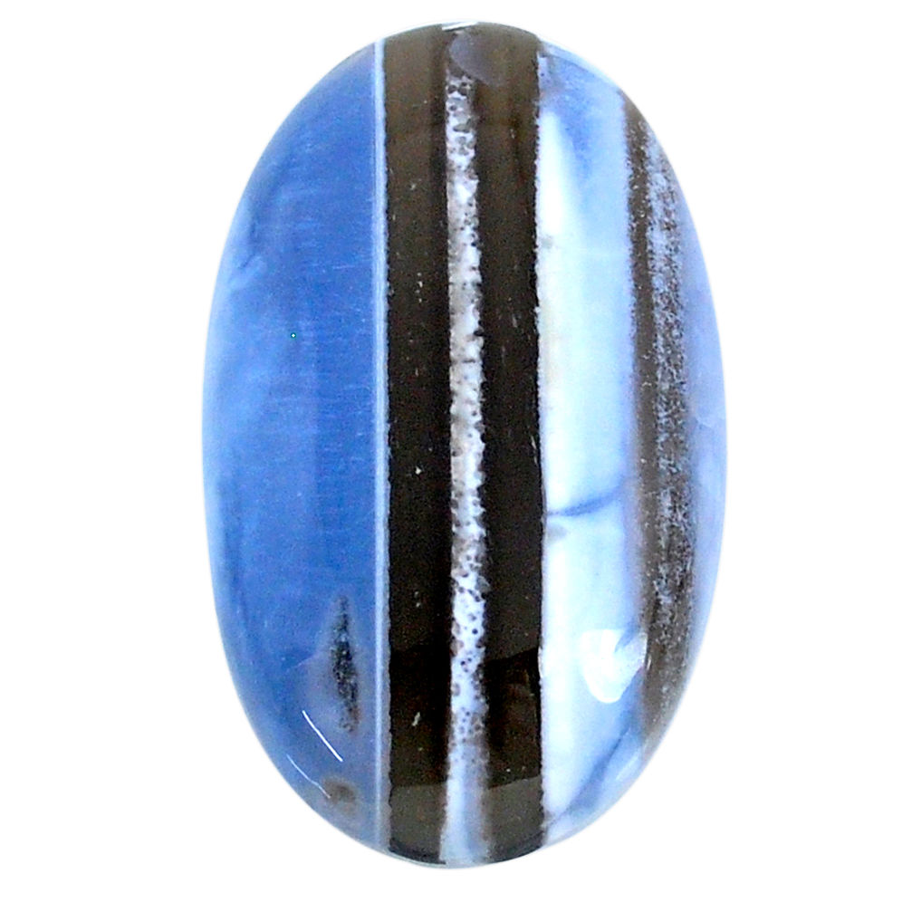 Natural 40.10cts owyhee opal blue cabochon 37x22 mm oval loose gemstone s21138
