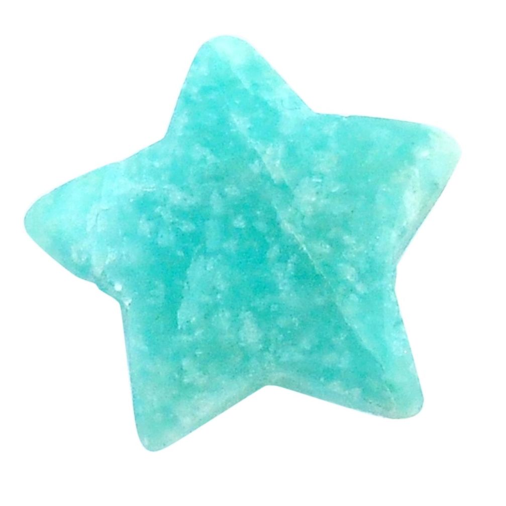 Natural 10.05cts peruvian amazonite 20x20 mm star fish loose gemstone s26868