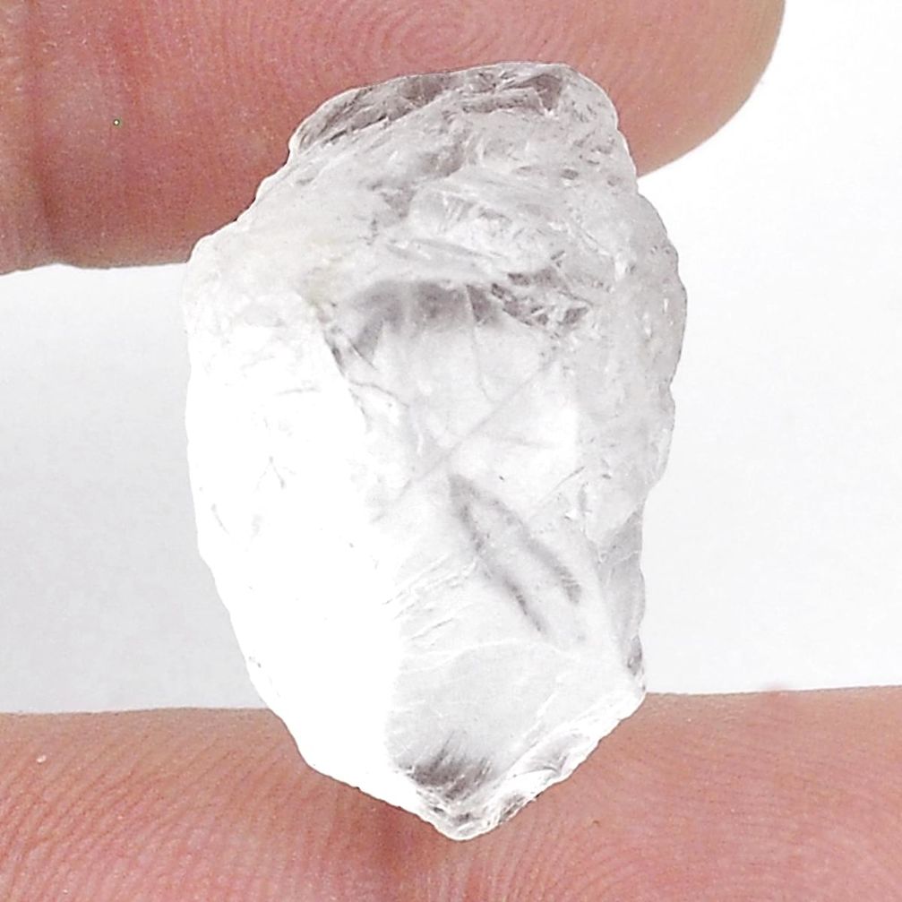 Natural 17.95cts petalite white rough 23x15 mm fancy loose gemstone s27785