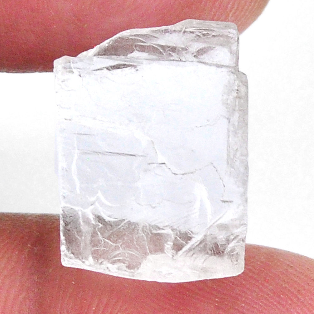 Natural 11.30cts petalite rough white rough 15x12.5 mm loose gemstone s19951