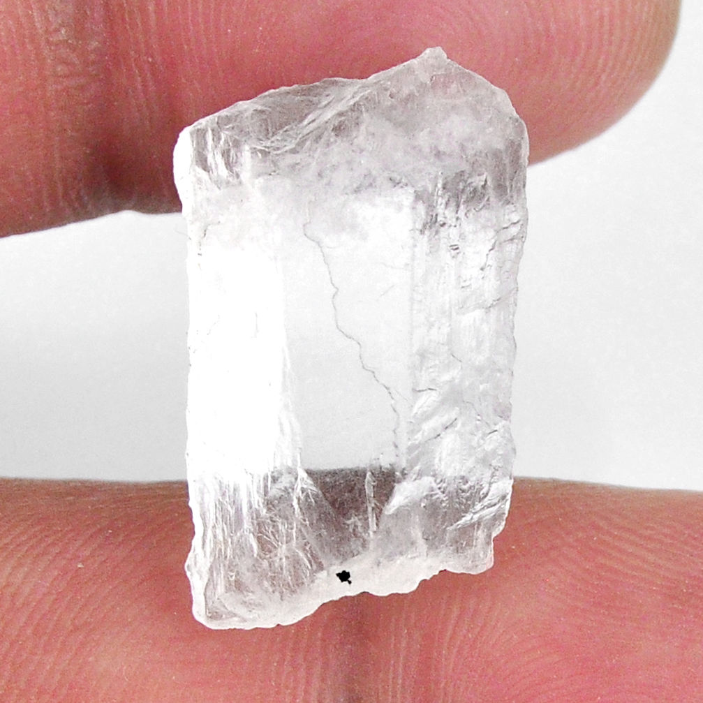 Natural 11.40cts petalite rough white rough 22x13.5 mm loose gemstone s19957