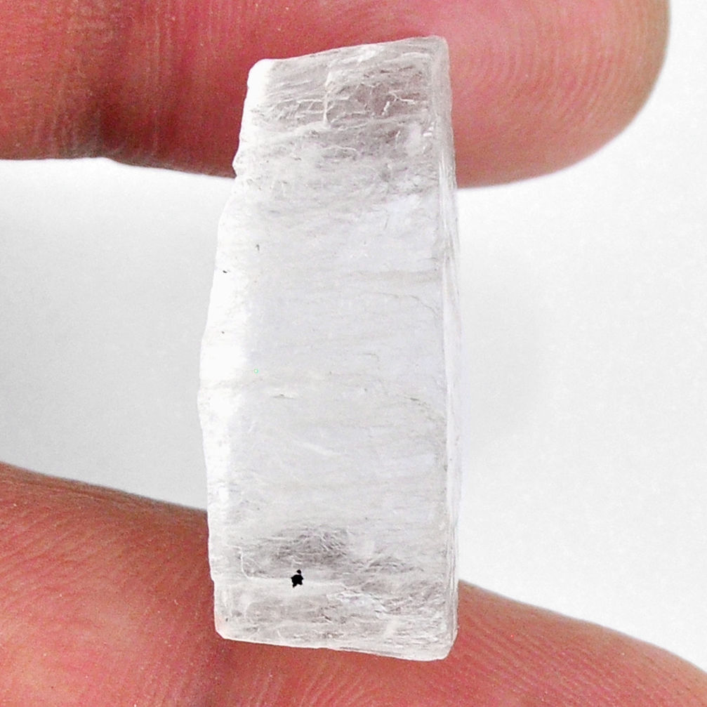 Natural 15.10cts petalite rough white rough 26x10 mm fancy loose gemstone s19956