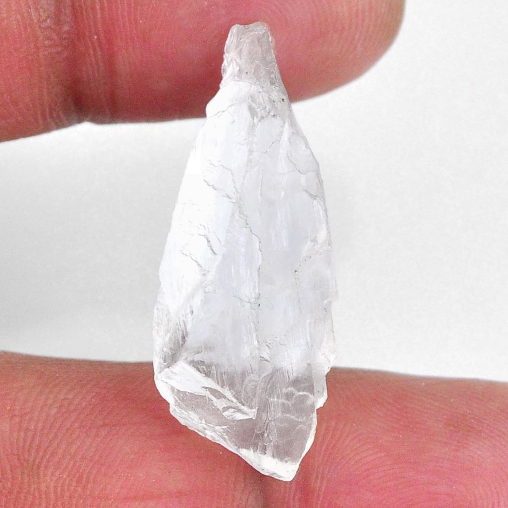 Natural 18.05cts petalite rough white rough 32x12 mm fancy loose gemstone s19947