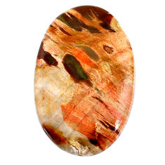 Natural 25.10cts petrified wood fossil brown 34x21.5 mm loose gemstone s20811