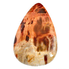 Natural 30.30cts petrified wood fossil brown 34x22.5 mm loose gemstone s20803