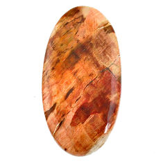 Natural 41.30cts petrified wood fossil brown 45x22.5 mm loose gemstone s20816