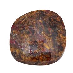 Natural 34.20cts pietersite (african) 26x25 mm checker cut loose gemstone s29886