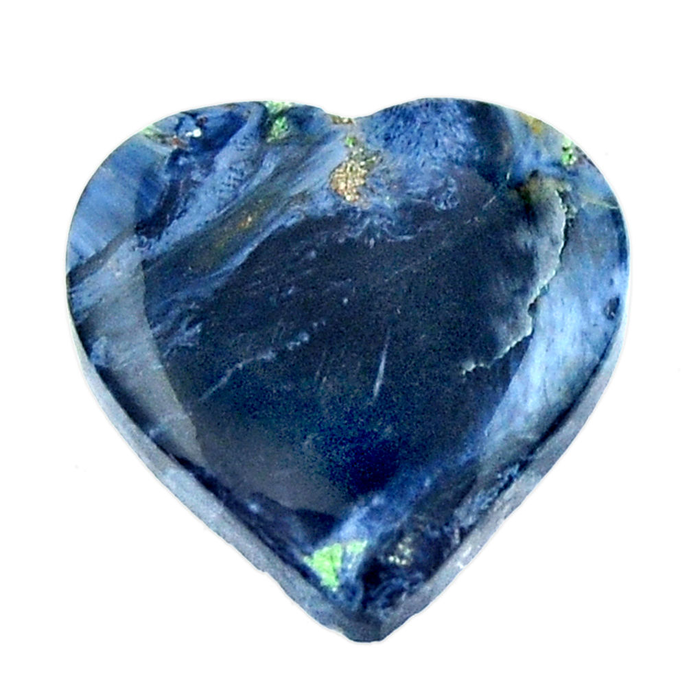 Natural 6.20cts pietersite (african) black 16.5x16mm heart loose gemstone s17685