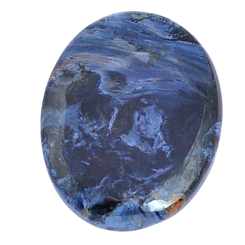 Natural 10.20cts pietersite (african) black 22.5x17mm oval loose gemstone s28497