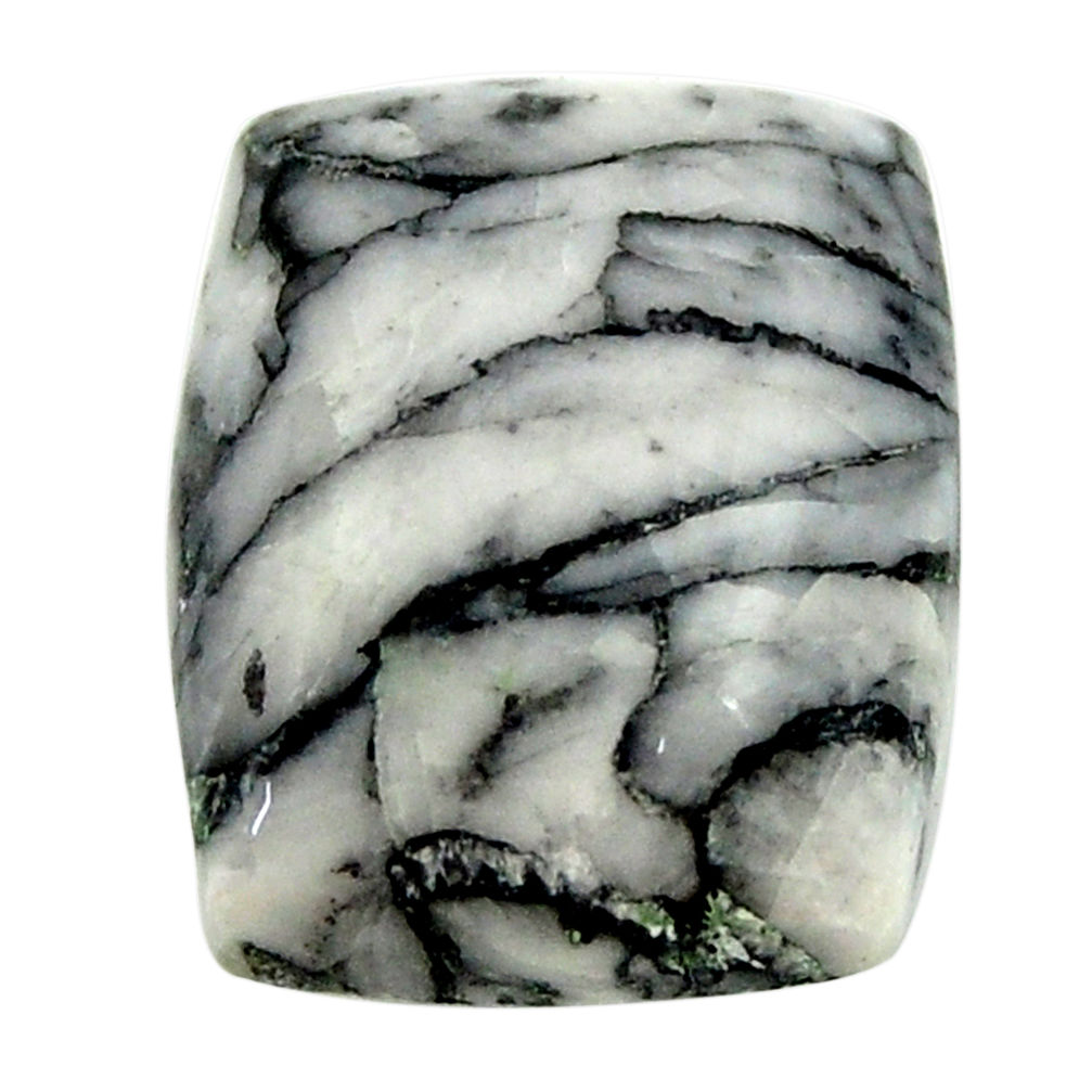 Natural 14.20cts pinolith white cabochon 17x13.5mm octagan loose gemstone s16949