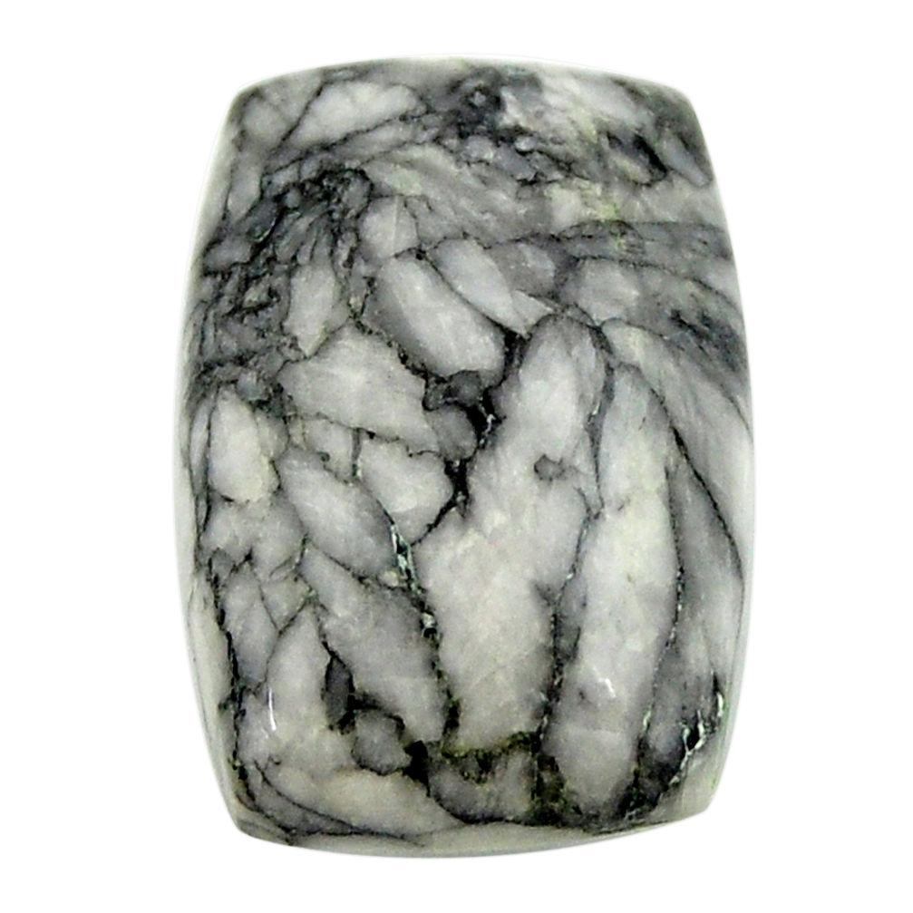 Natural 16.20cts pinolith white cabochon 20x13.5mm octagan loose gemstone s16947