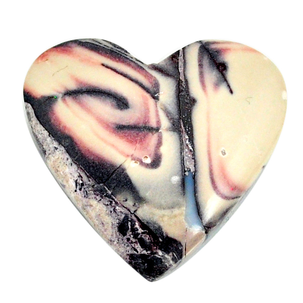 Natural 26.30cts porcelain jasper (sci fi) 27x26 mm heart loose gemstone s21776