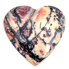 Natural 34.45cts porcelain jasper (sci fi) 28x28 mm heart loose gemstone s21774