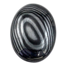 Natural 26.30cts psilomelane black cabochon 26x18.5 mm loose gemstone s25203