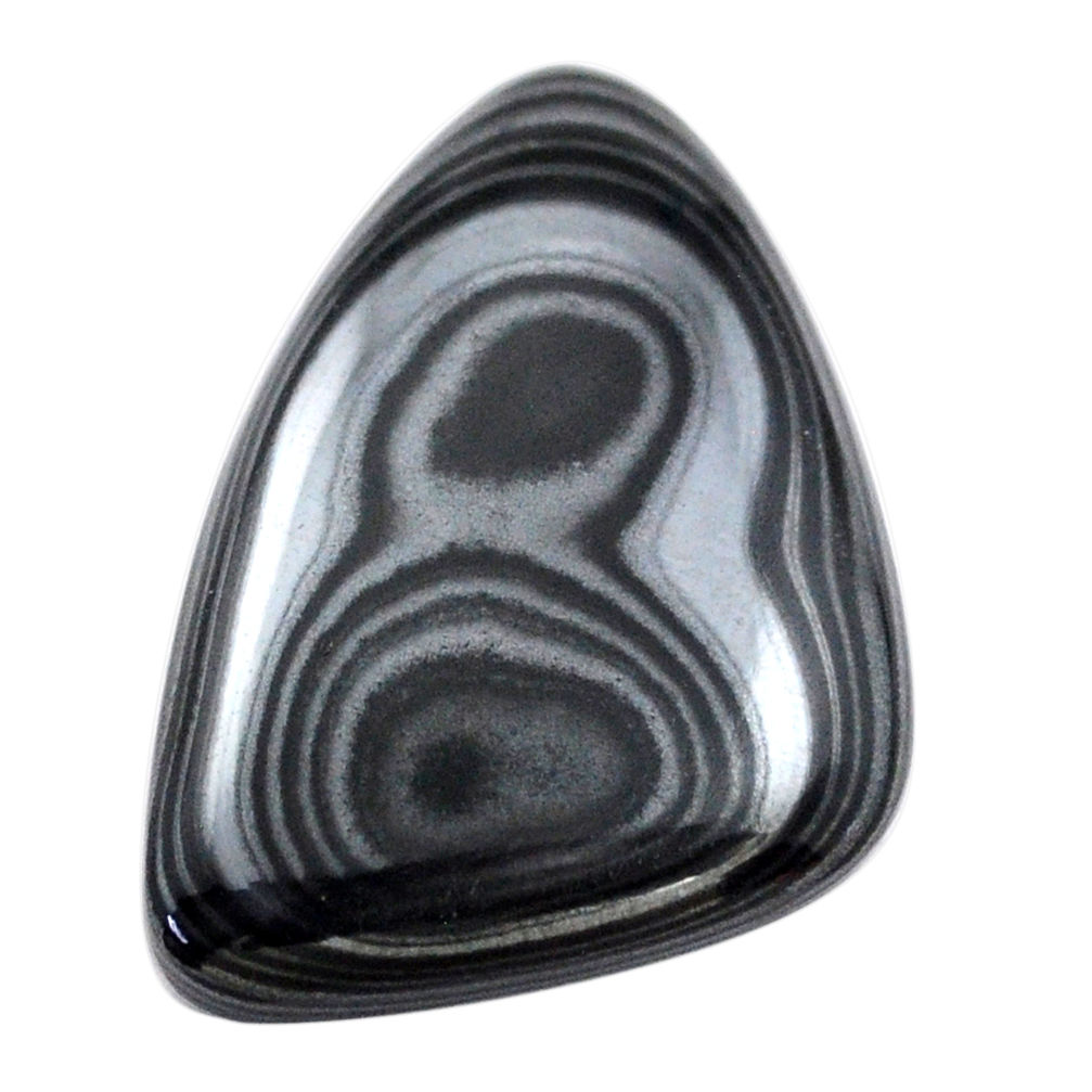 Natural 25.15cts psilomelane black cabochon 28x19 mm fancy loose gemstone s25219