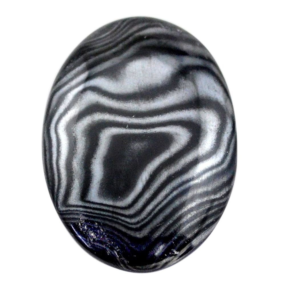 Natural 27.40cts psilomelane black cabochon 32.5x22.5 mm loose gemstone s25201