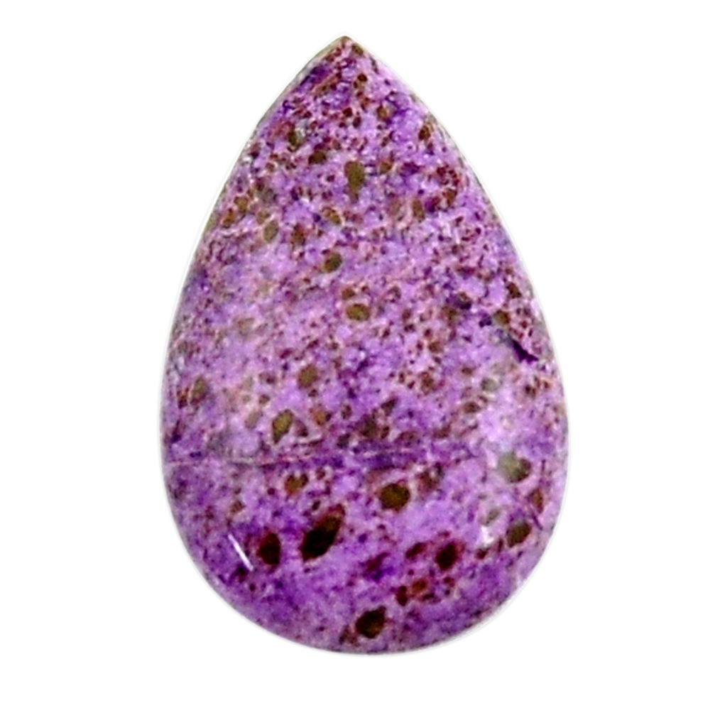 Natural 7.40cts purpurite purple cabochon 23.5x15 mm pear loose gemstone s18817